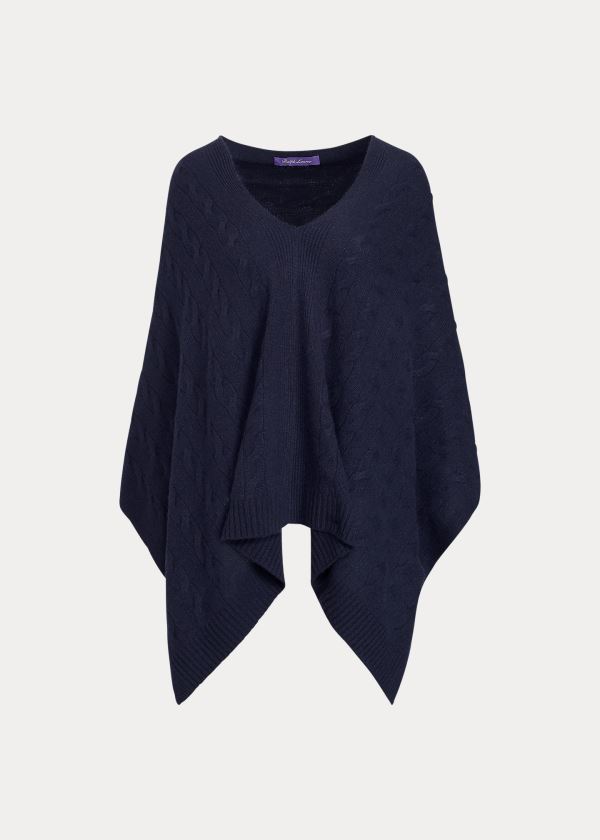 Women's Ralph Lauren Cable Cashmere Poncho | 831904TAX